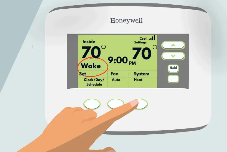 configure the daily heating/cooling periods