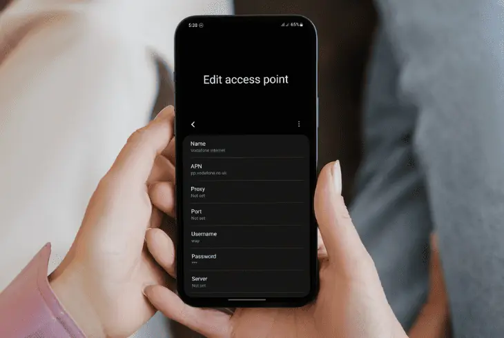 correct voxi provider apn settings