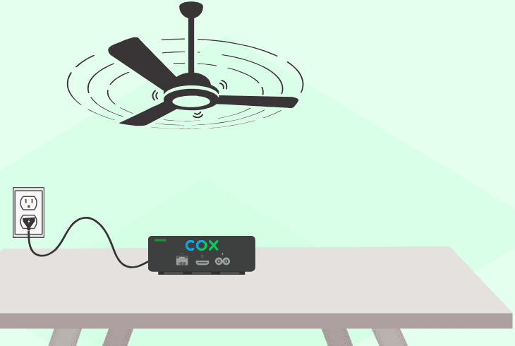 prevent cox tv box from overheating