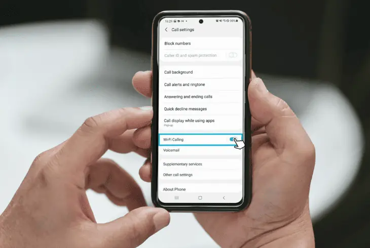 deactivate the phone’s wifi calling feature