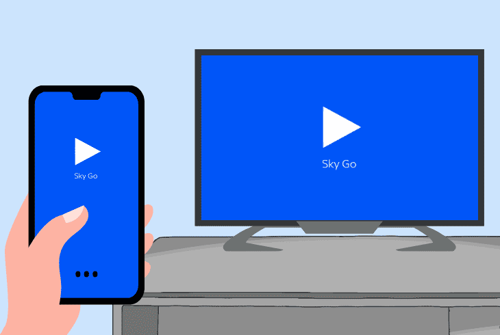 test sky go on a different device