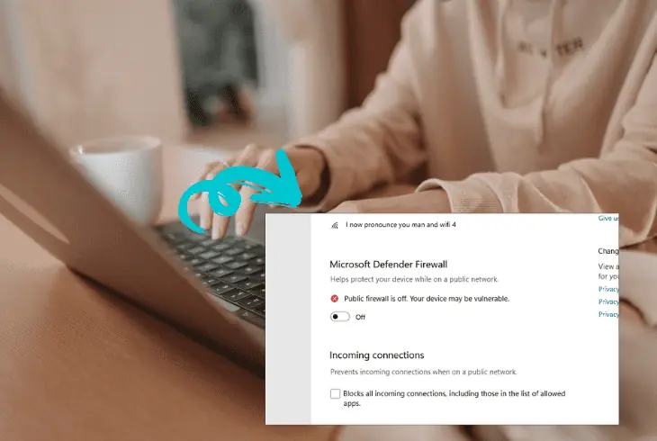 disable the device firewall