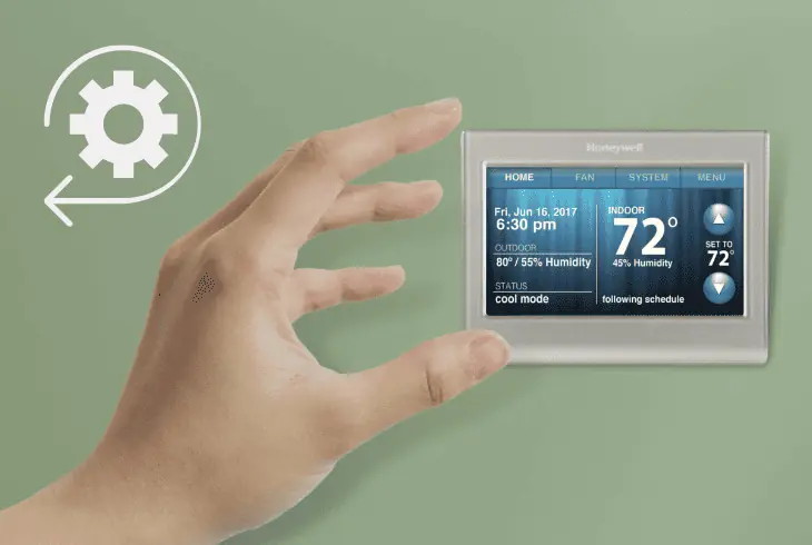 factory reset the honeywell thermostat