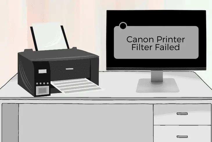 how fix filter failed on canon printer