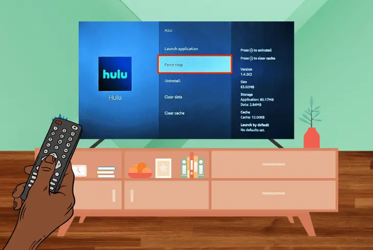 force close the hulu app