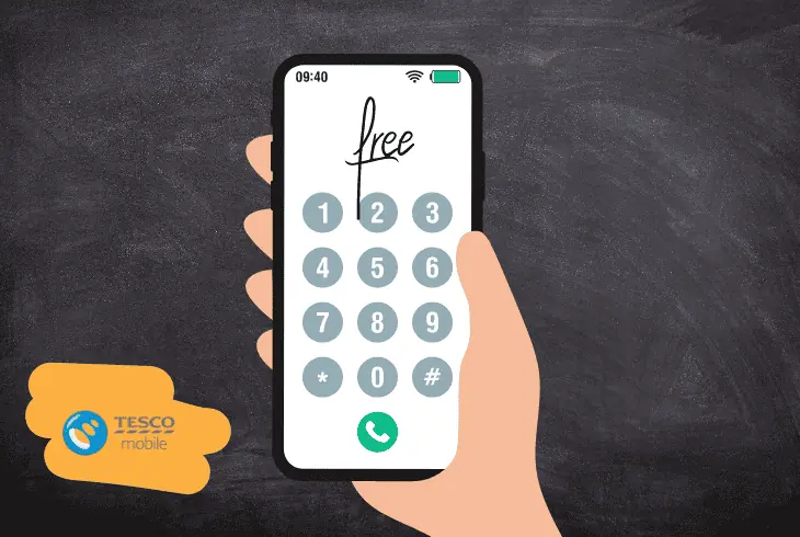 the free numbers to call on tesco mobile