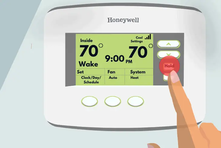 setting a honeywell thermostat for cooling purposes