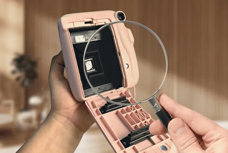inspect the film compartment