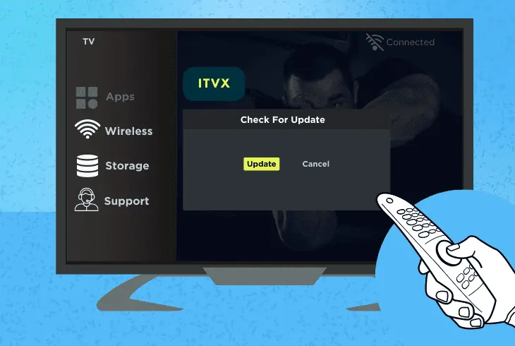 update the itvx app’s version/device