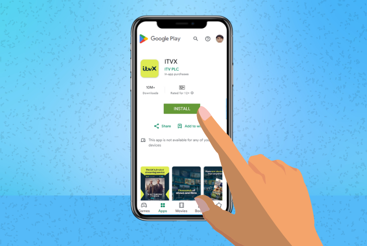 reinstall the itvx application