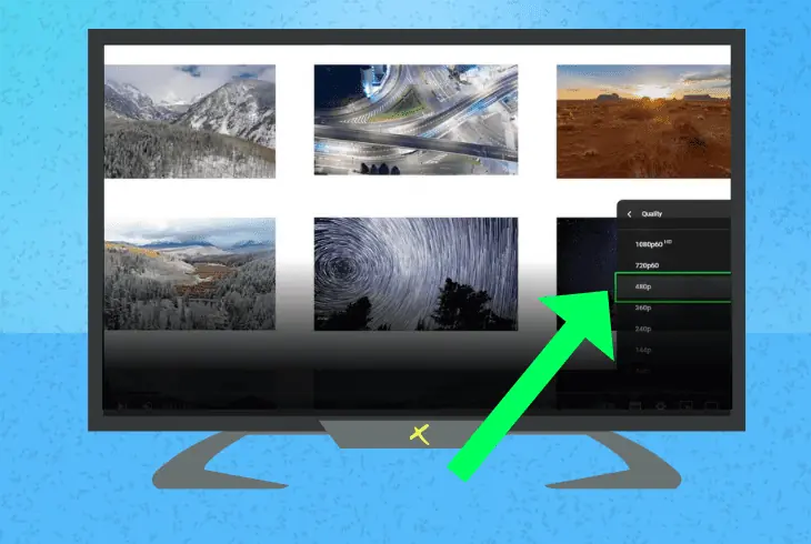 reduce the itvx video quality