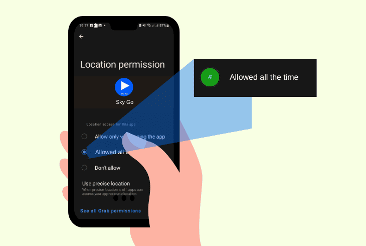 how to enable location access on android
