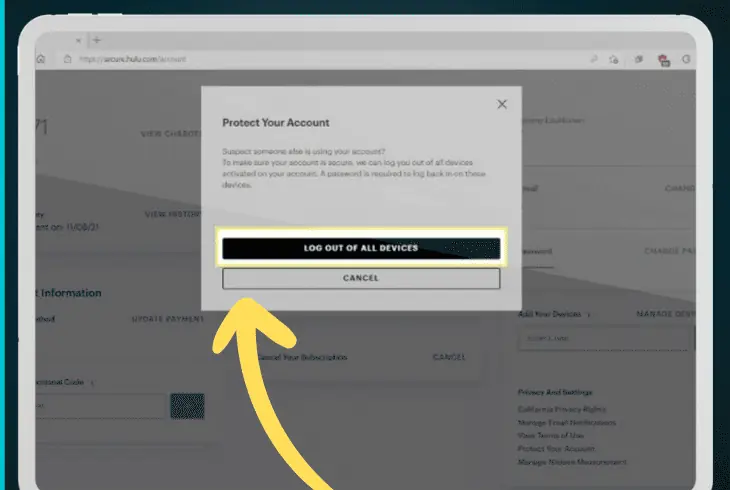 try log out of all devices