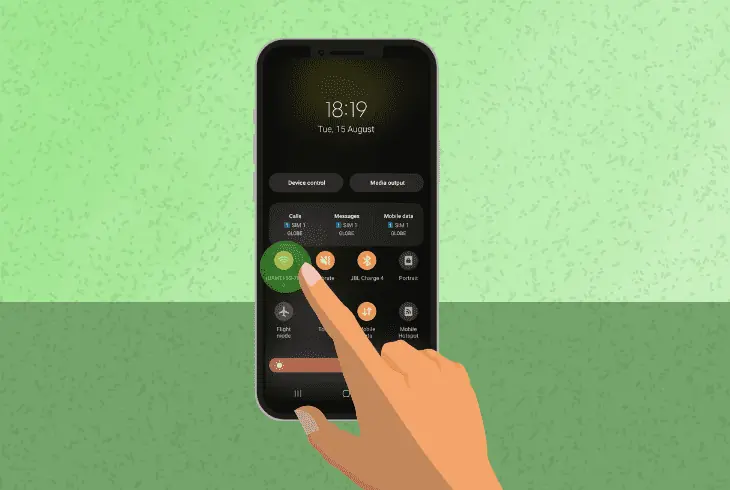 restart the wi-fi on mobile device