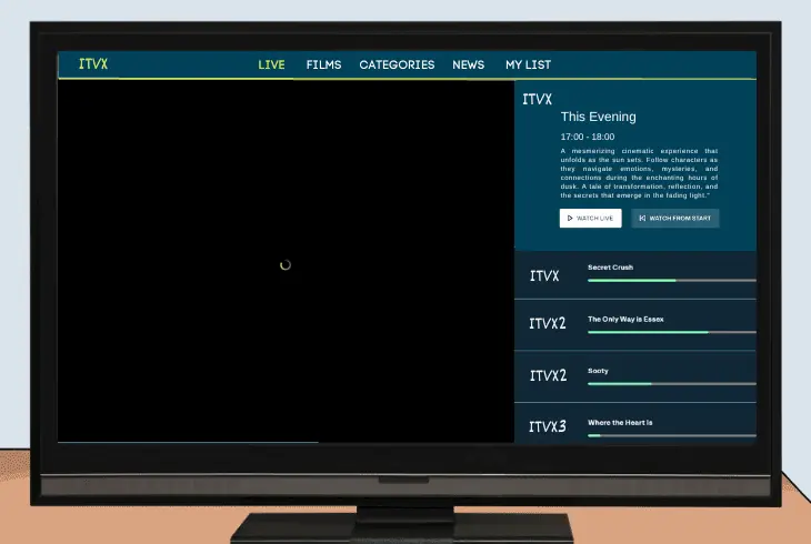 why itvx live not functioning
