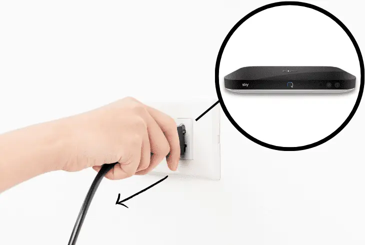 power cycle the sky q receiver