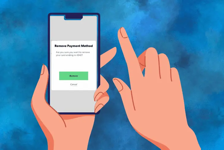remove the payment method from account