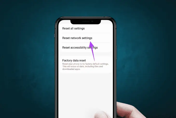 reset your phone network settings