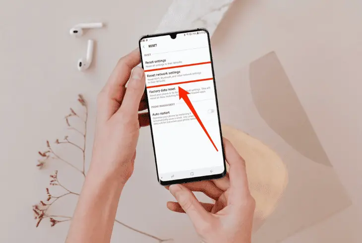 reset the phone’s network settings