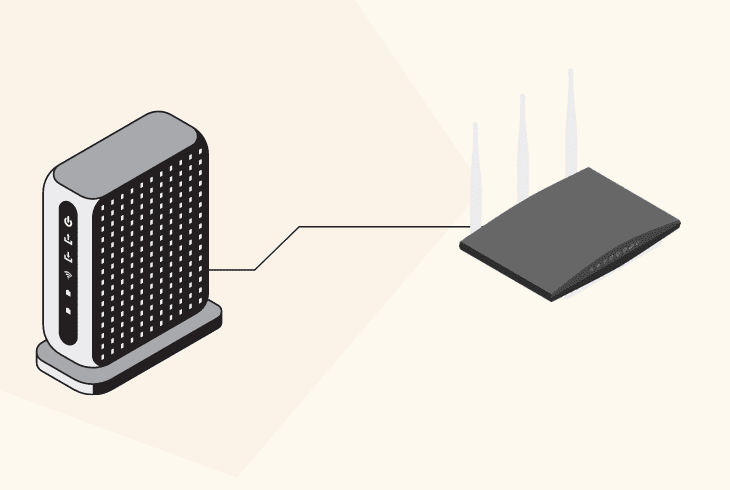 connect modem to router