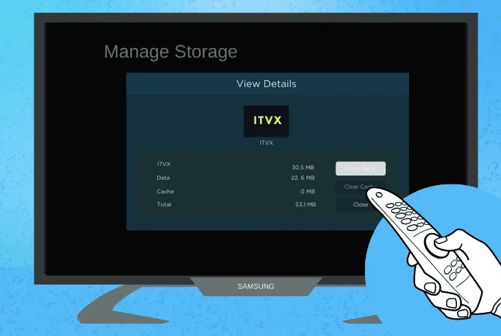clear the cache of the samsung tv