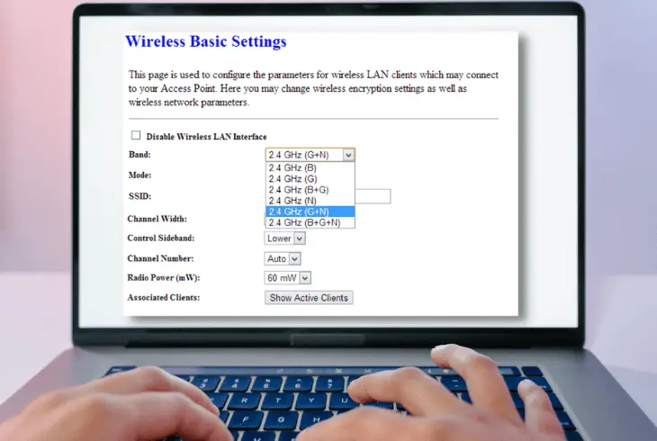 set the router to 5ghz