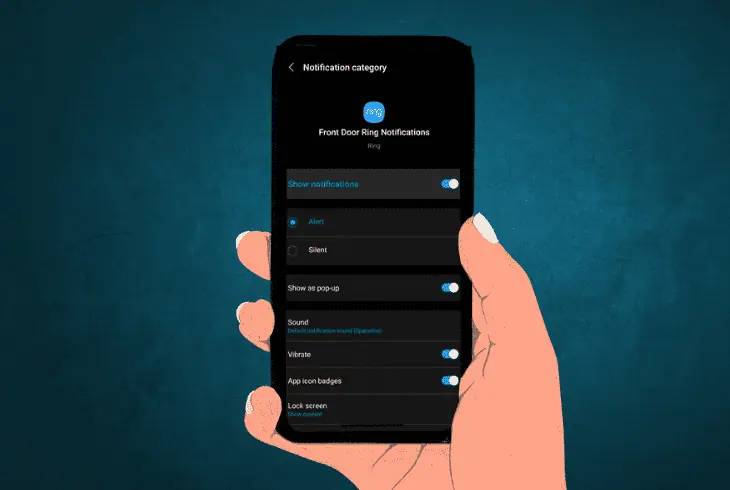 silence the ring notifications on android