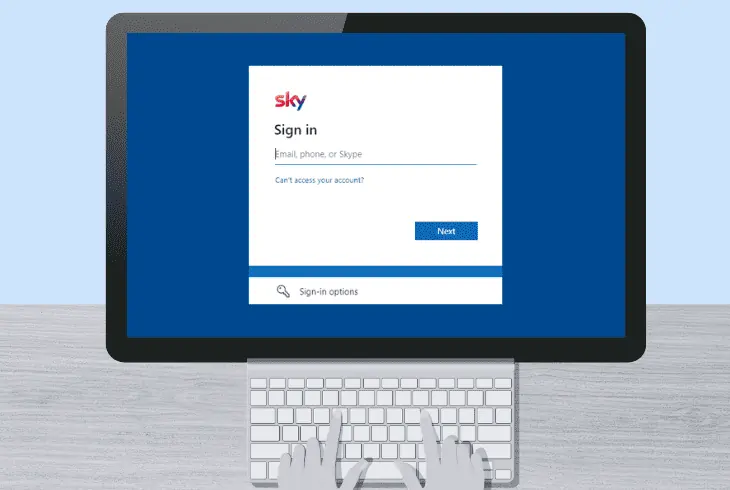 sign out and in your sky account