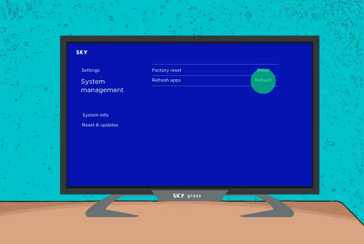 refresh your sky glass apps