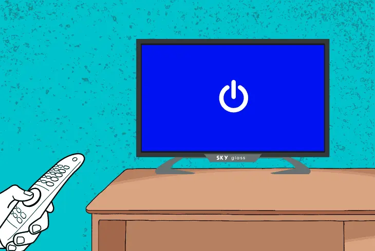 power cycle the sky glass tv