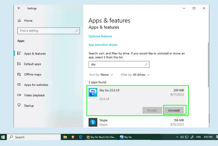 how to reinstall sky go on pc