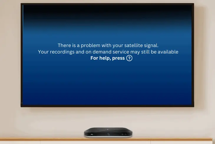 no satellite signal on sky q box