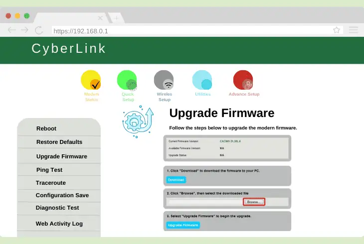 check for the software update
