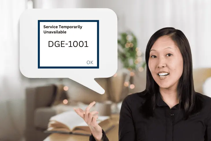 dge-1001 error explained
