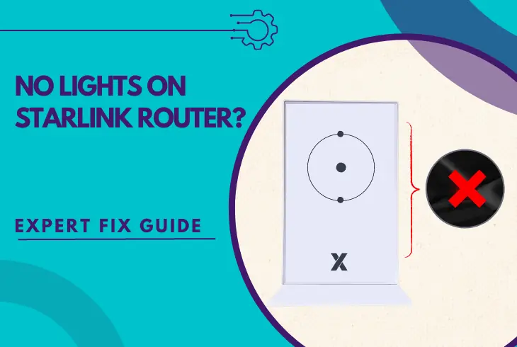 no lights on starlink router