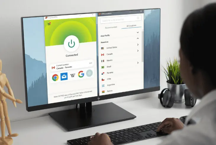 switch the vpn server location