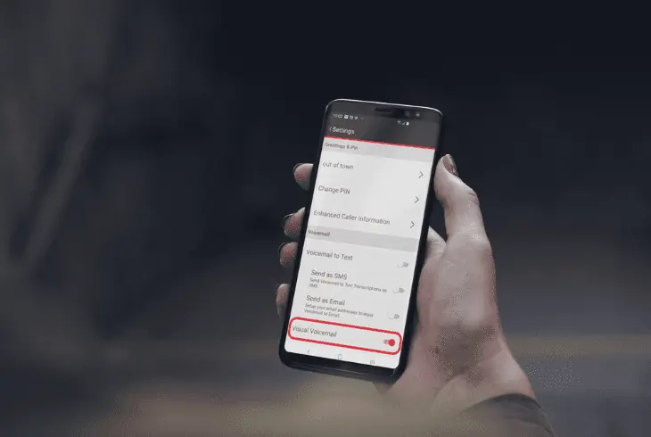 temporarily disable  your visual voicemail app