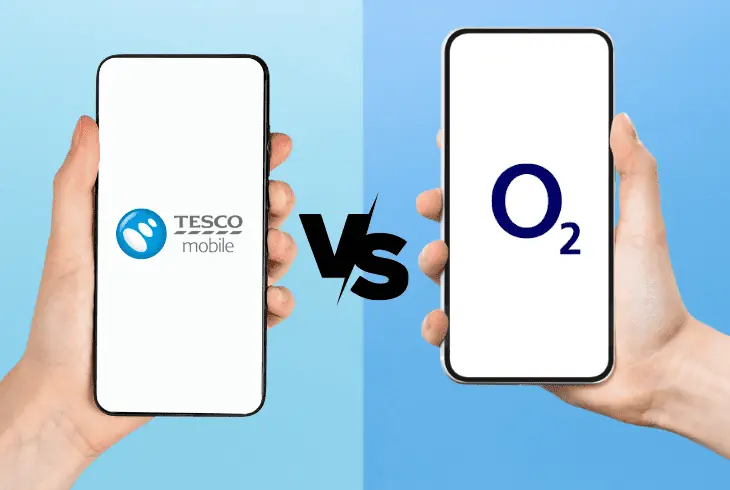 the tesco mobile and o2 popular operators