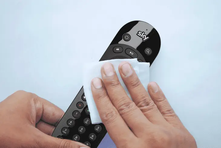 thoroughly clean the sky q tv remote