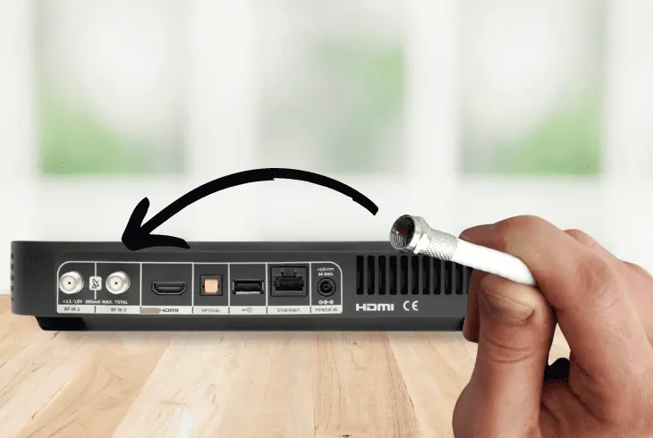 unplug and secure the satellite cable