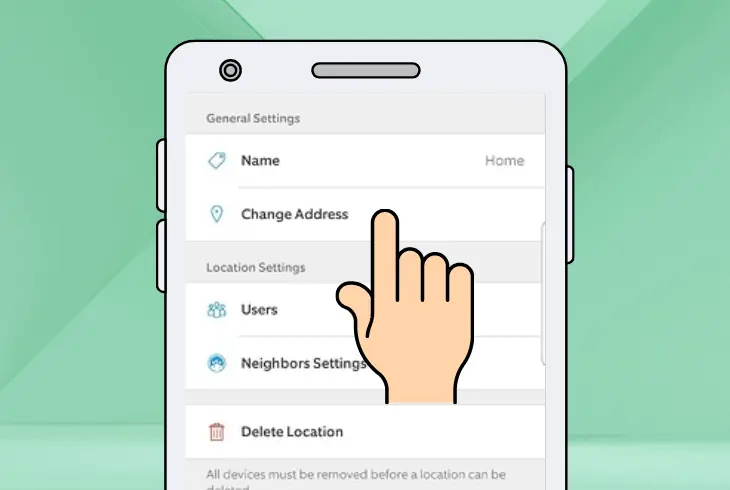 update the new location settings
