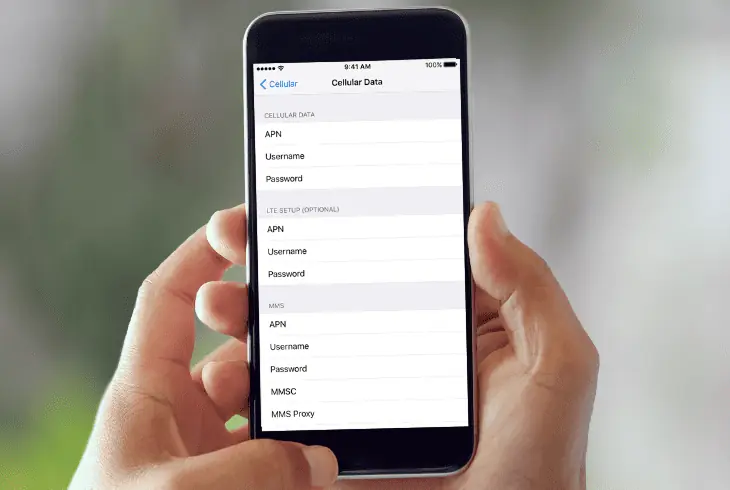 change the apn settings
