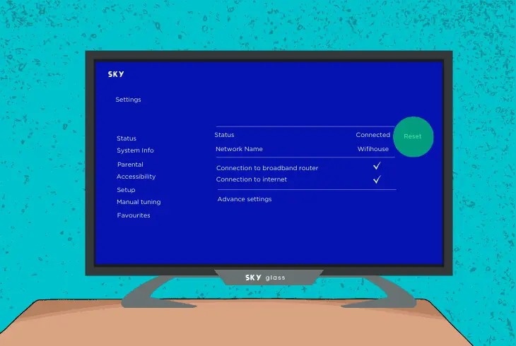 connect sky glass tv to wifi