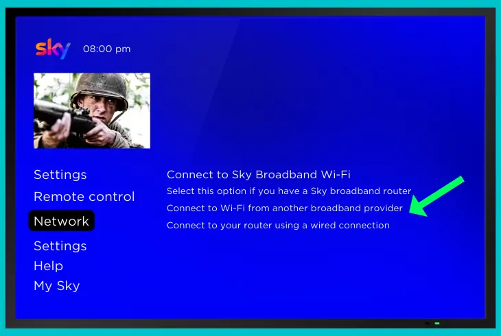 connect sky q to a broadband provider