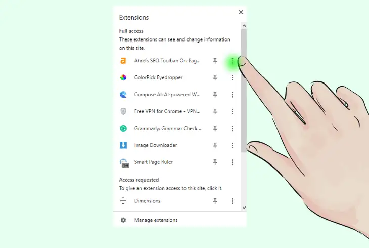 disable any browser extensions