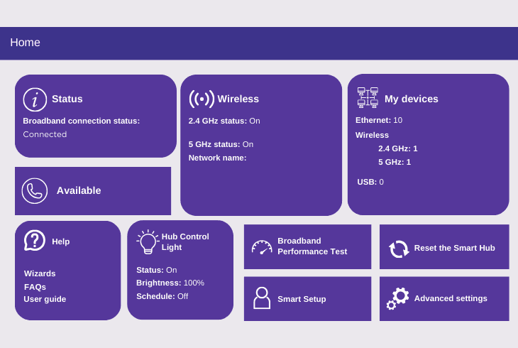 utilise the bt hub manager