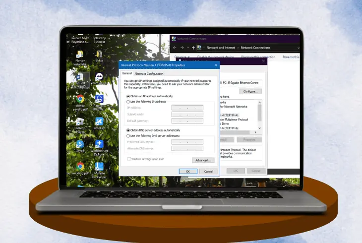 change the dns settings