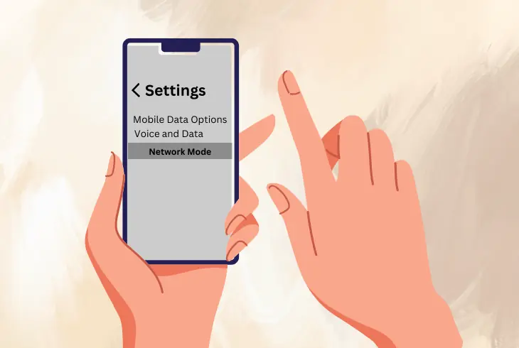 change the phone network mode