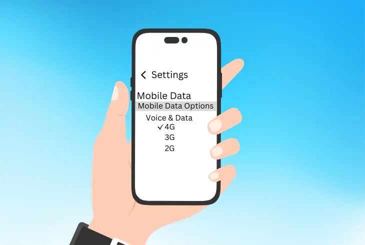 change the phone network type