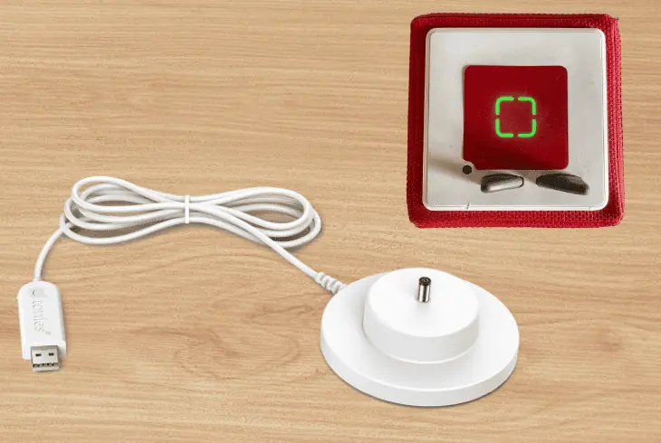 check the led light on charging station